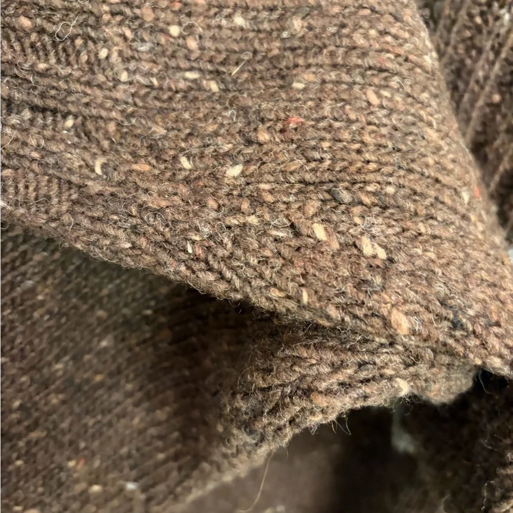 J.Crew men's medium vintage 100:/: wool brown pattern crew sweater nwt